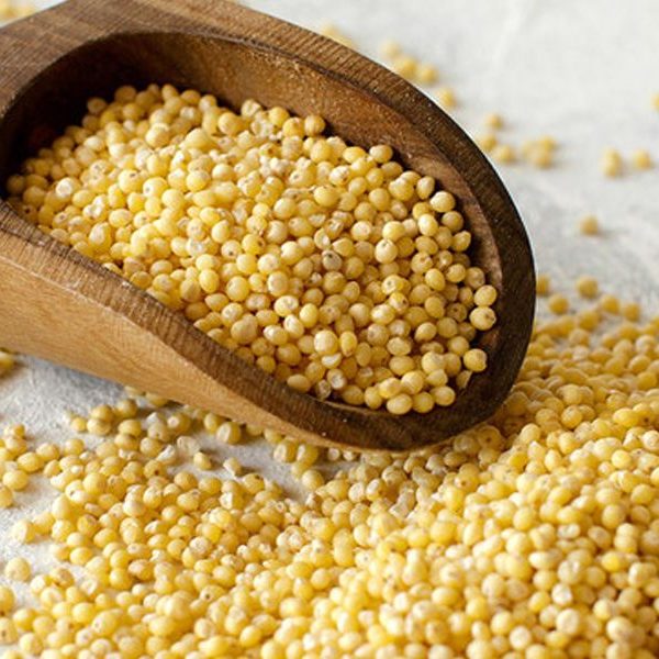 Black sesame and white sesame seed on wooden spoon